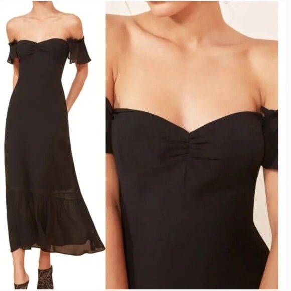 Sale🦋Reformation Butterfly Dress - Black - Picture 2 of 13